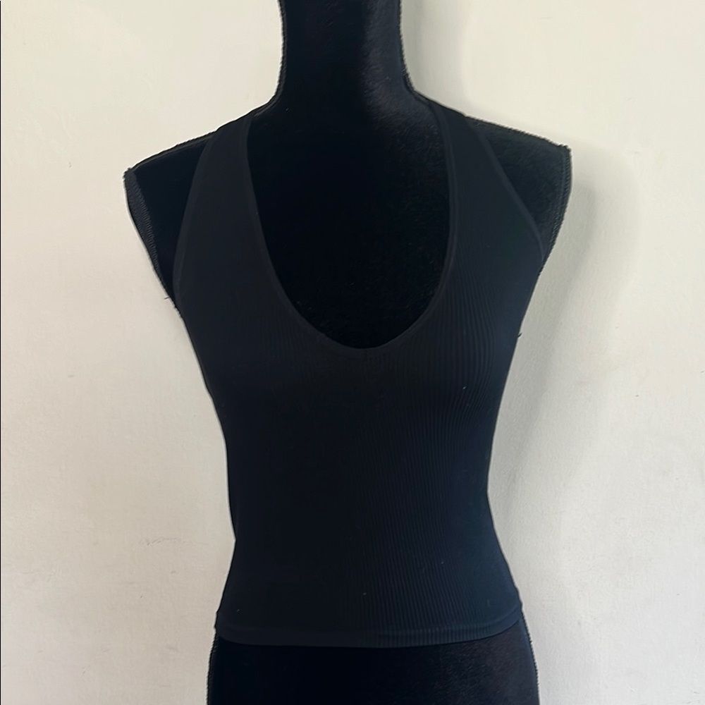 Urban Outfitters Black Crop Halter Top